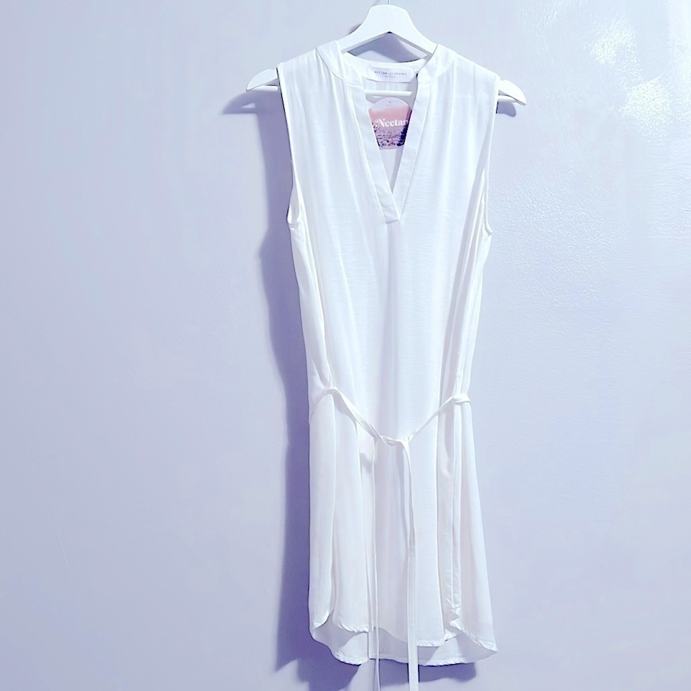 🆕Nectar white BOHO summer dress Size S 100% Rayon